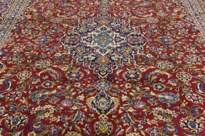 9' 9 x 13' 3 Hand Knotted Kashan Persian Wool Rug