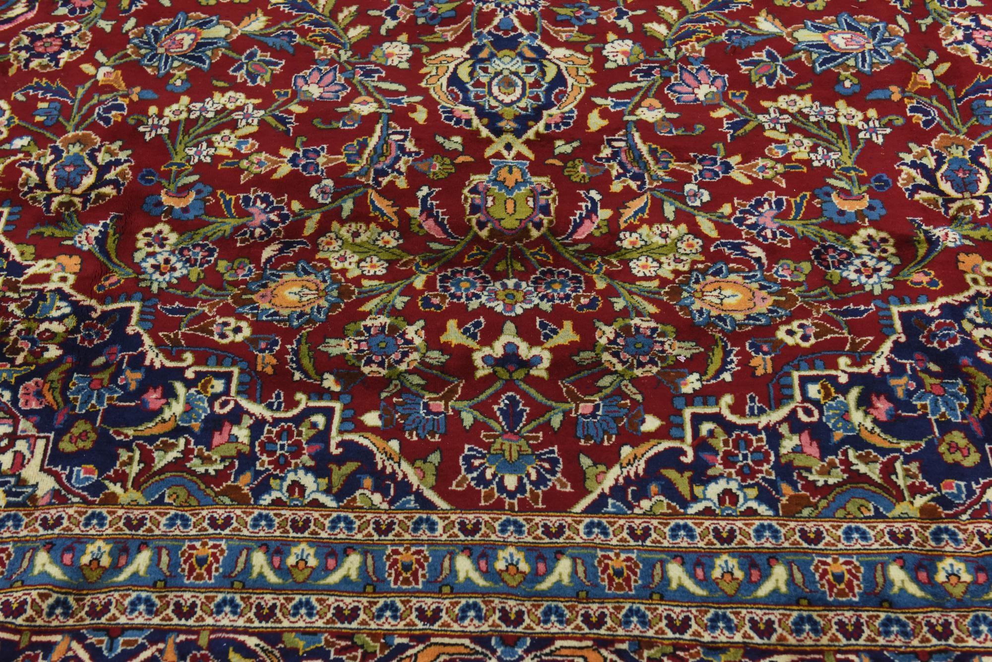 295cm x 405cm anudado a mano Kashan Alfombra Persa Lana