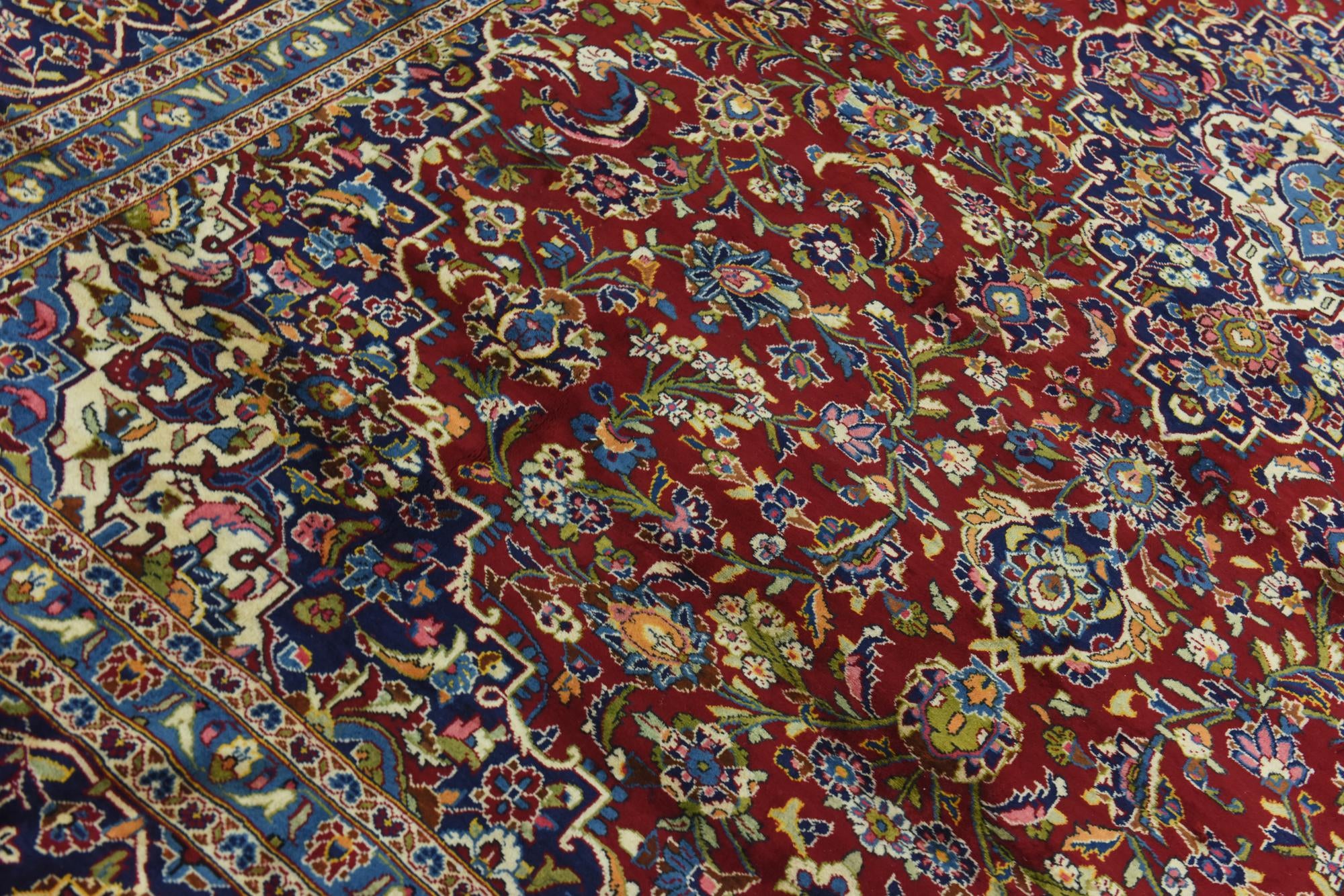 295cm x 405cm anudado a mano Kashan Alfombra Persa Lana