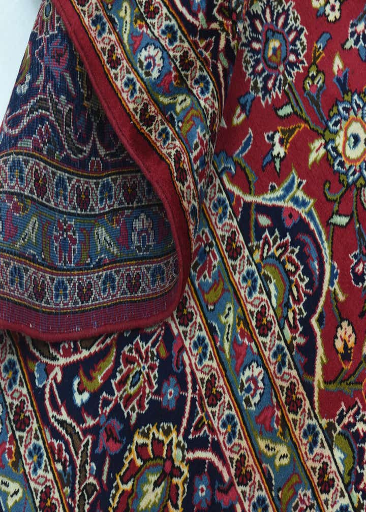 9' 9 x 13' 2 Hand Knotted Kashan Persian Wool Rug