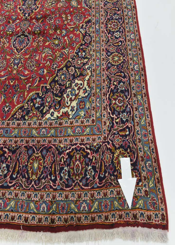 9' 9 x 13' 2 Hand Knotted Kashan Persian Wool Rug