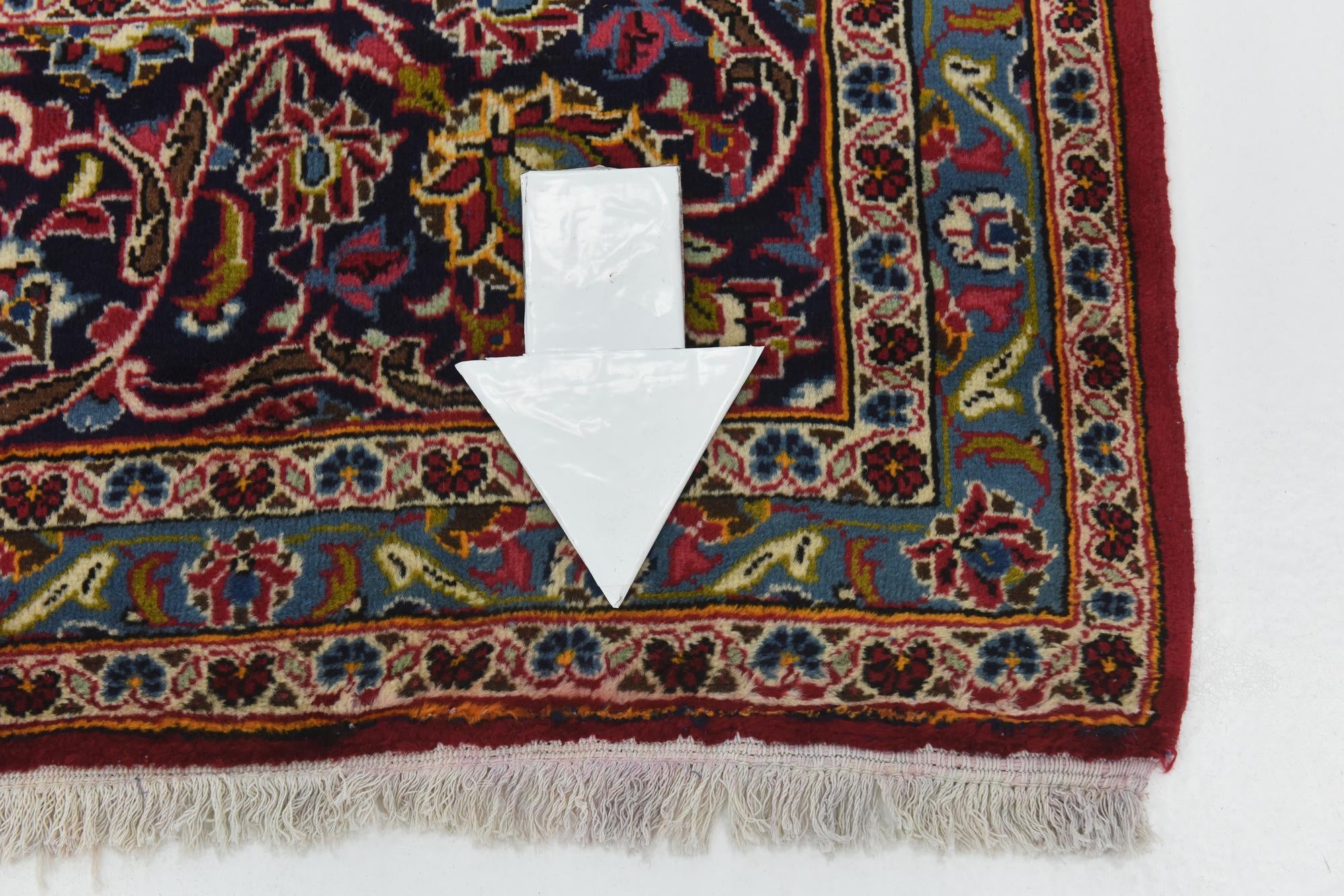 9' 9 x 13' 2 Hand Knotted Kashan Persian Wool Rug