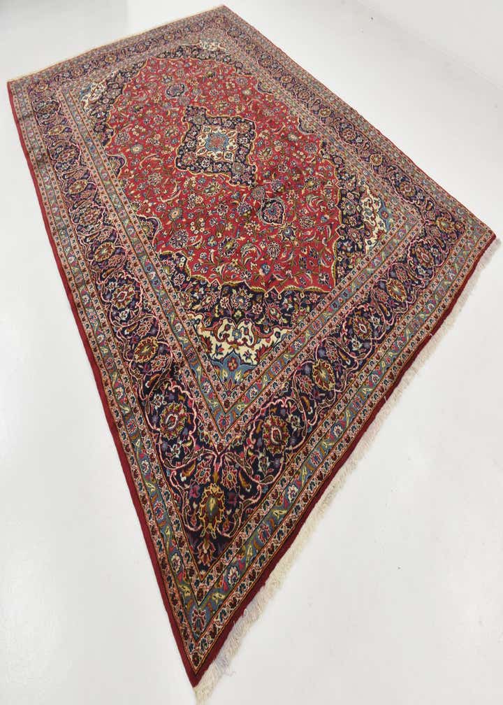 9' 9 x 13' 2 Hand Knotted Kashan Persian Wool Rug