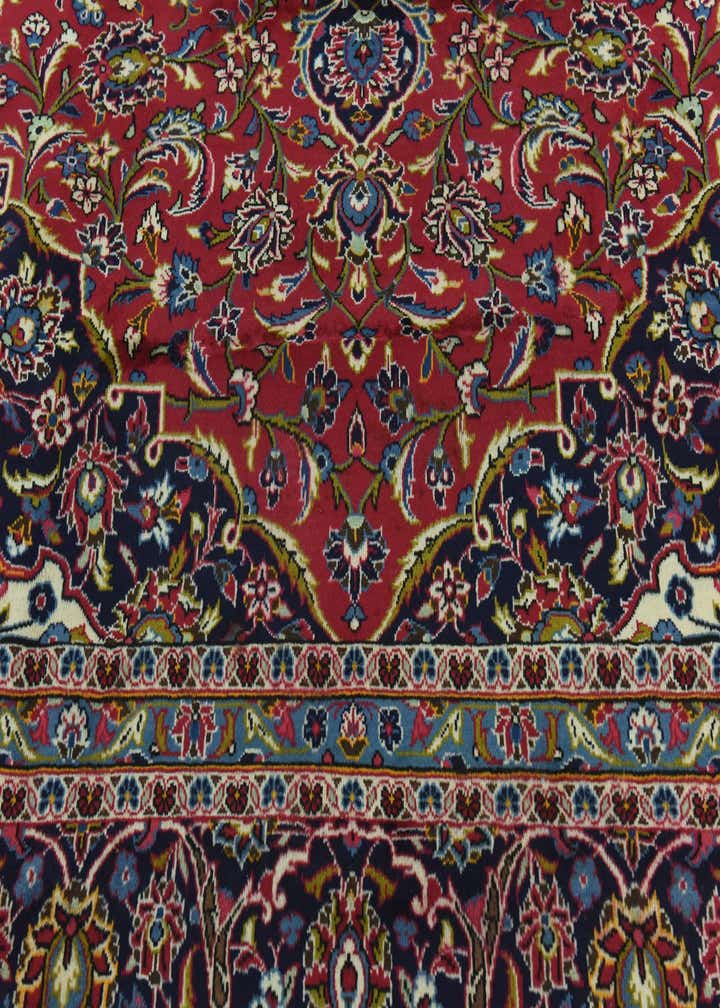 9' 9 x 13' 2 Hand Knotted Kashan Persian Wool Rug