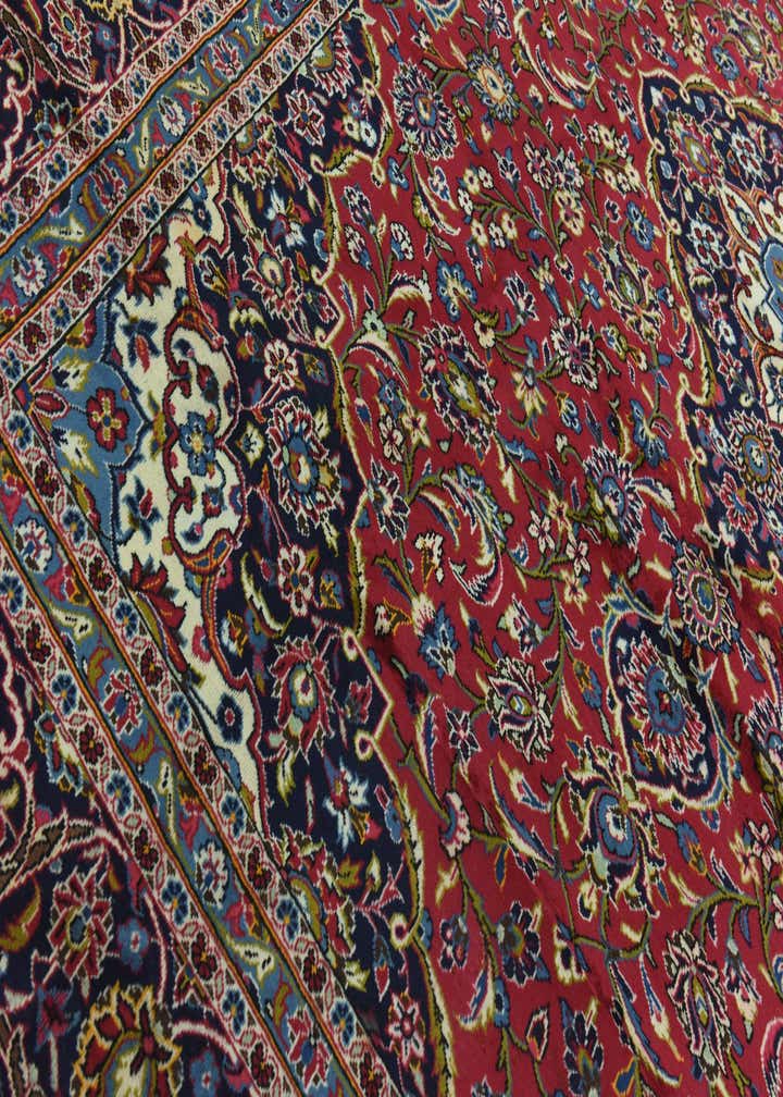 9' 9 x 13' 2 Hand Knotted Kashan Persian Wool Rug