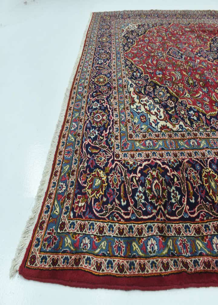 9' 9 x 13' 2 Hand Knotted Kashan Persian Wool Rug
