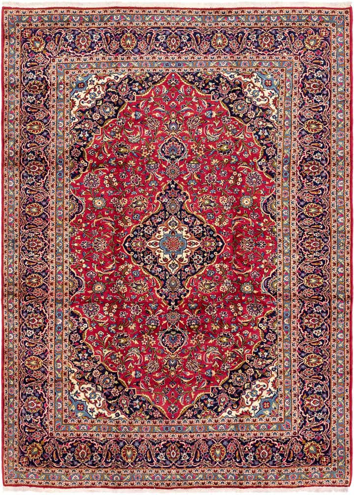 9' 9 x 13' 2 Hand Knotted Kashan Persian Wool Rug