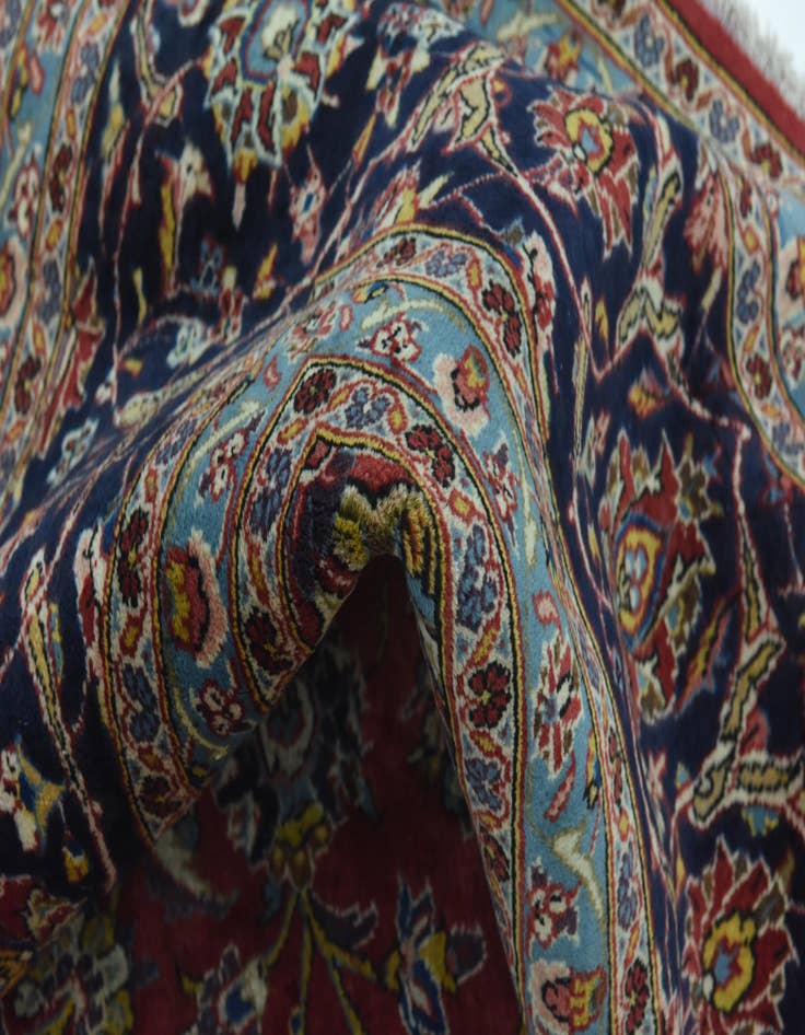 Detail image of 9' 9 x 15'  Hand Knotted Kashan Persian Wool Rug