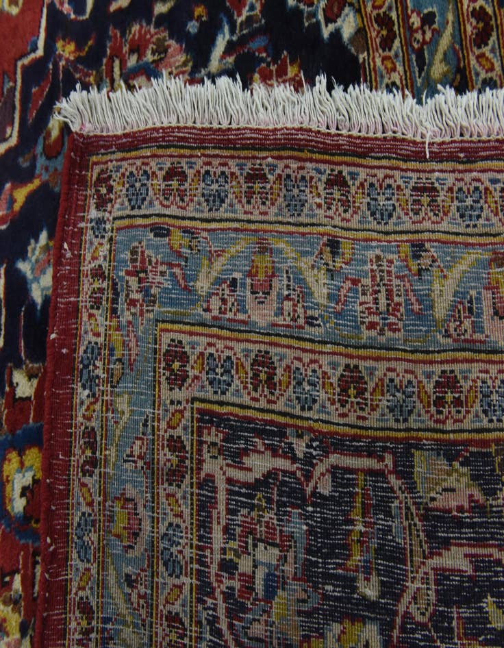 Detail image of 9' 9 x 15'  Hand Knotted Kashan Persian Wool Rug