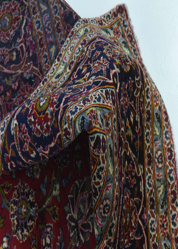 9' 7 x 13' Hand Knotted Kashan Persian Wool Rug