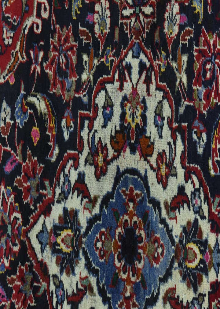 9' 7 x 13' Hand Knotted Kashan Persian Wool Rug