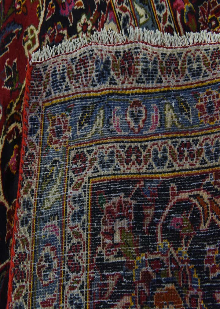 9' 7 x 13' Hand Knotted Kashan Persian Wool Rug