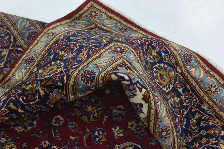 9' 8 x 13' Hand Knotted Kashan Persian Wool Rug