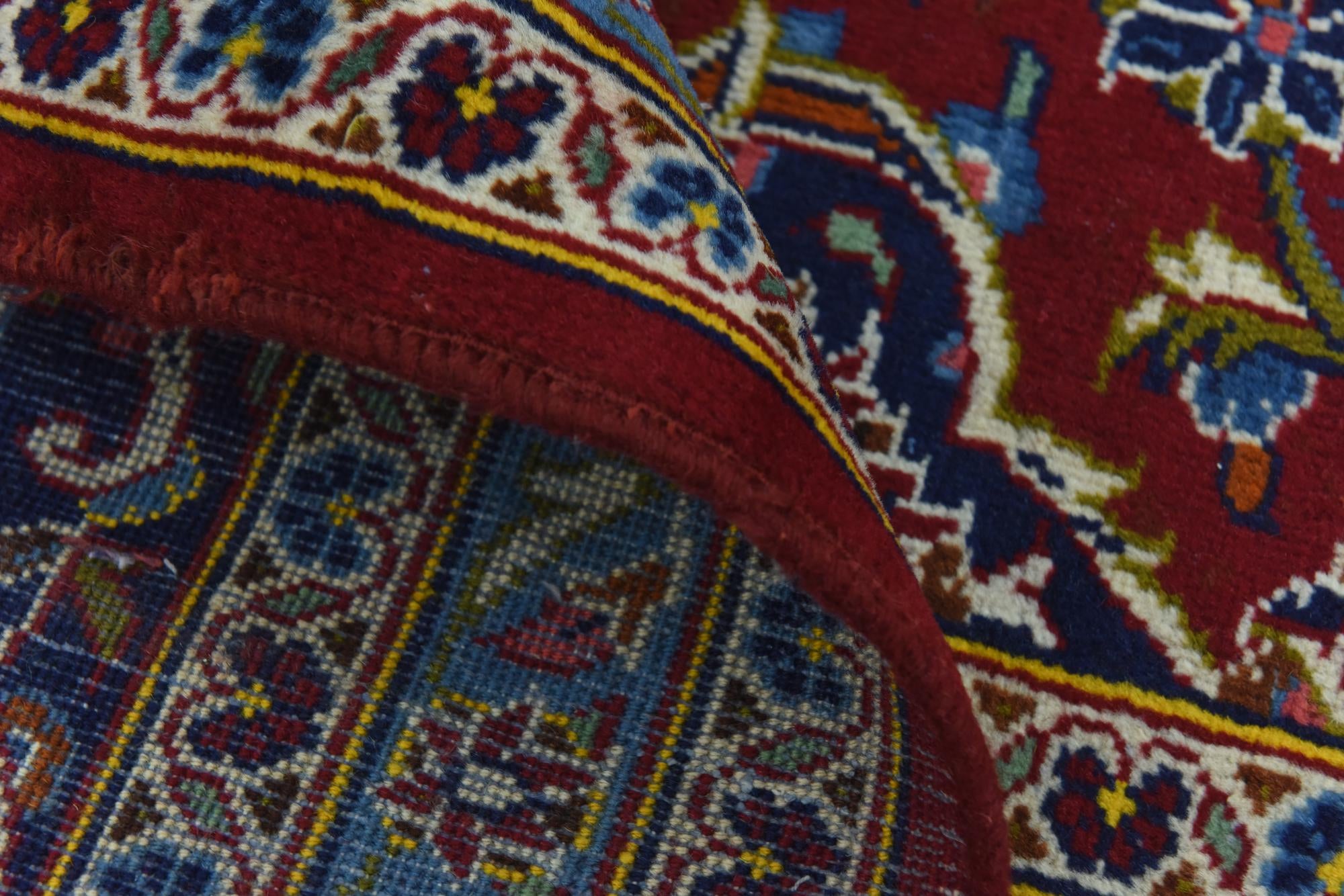 9' 6 x 13' Hand Knotted Kashan Persian Wool Rug