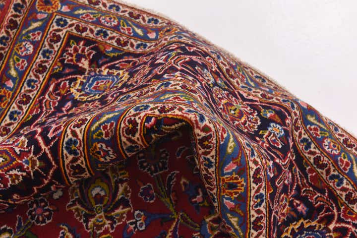 9' 9 x 13' Hand Knotted Kashan Persian Wool Rug