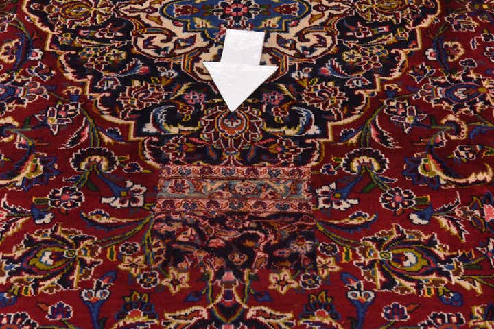 9' 9 x 13' Hand Knotted Kashan Persian Wool Rug