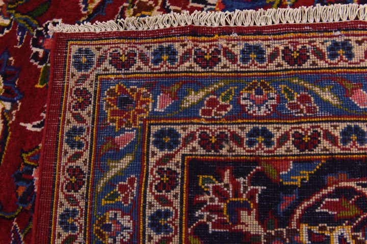 9' 9 x 13' Hand Knotted Kashan Persian Wool Rug