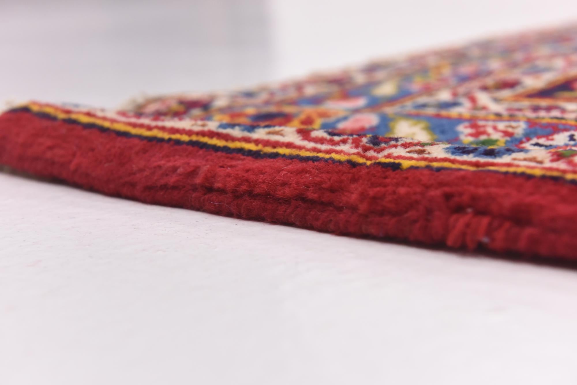 9' 9 x 13' Hand Knotted Kashan Persian Wool Rug