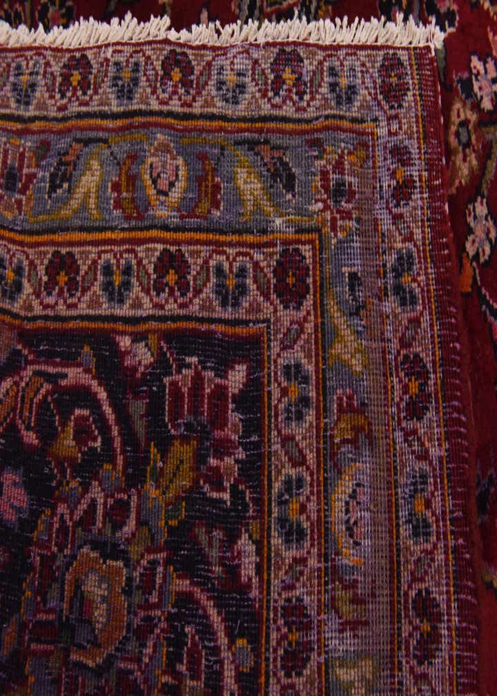 9' 8 x 13' Hand Knotted Kashan Persian Wool Rug