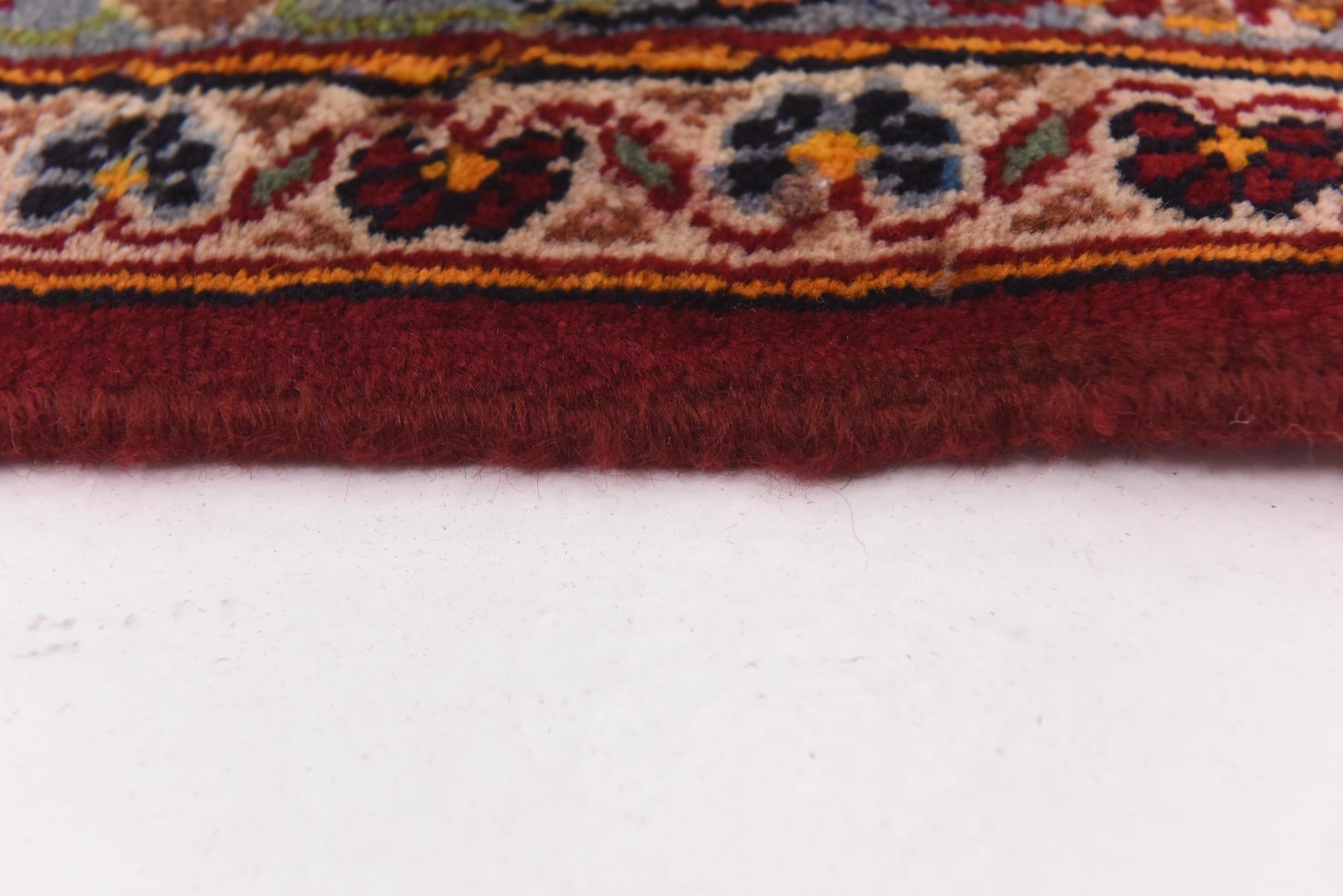 9' 8 x 13' Hand Knotted Kashan Persian Wool Rug
