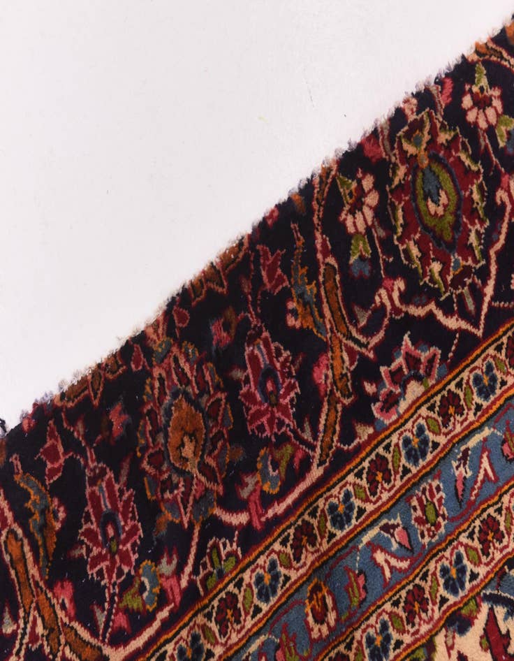 Detail image of 8' 8 x 12' 2 Hand Knotted Kashan Persian Wool Rug