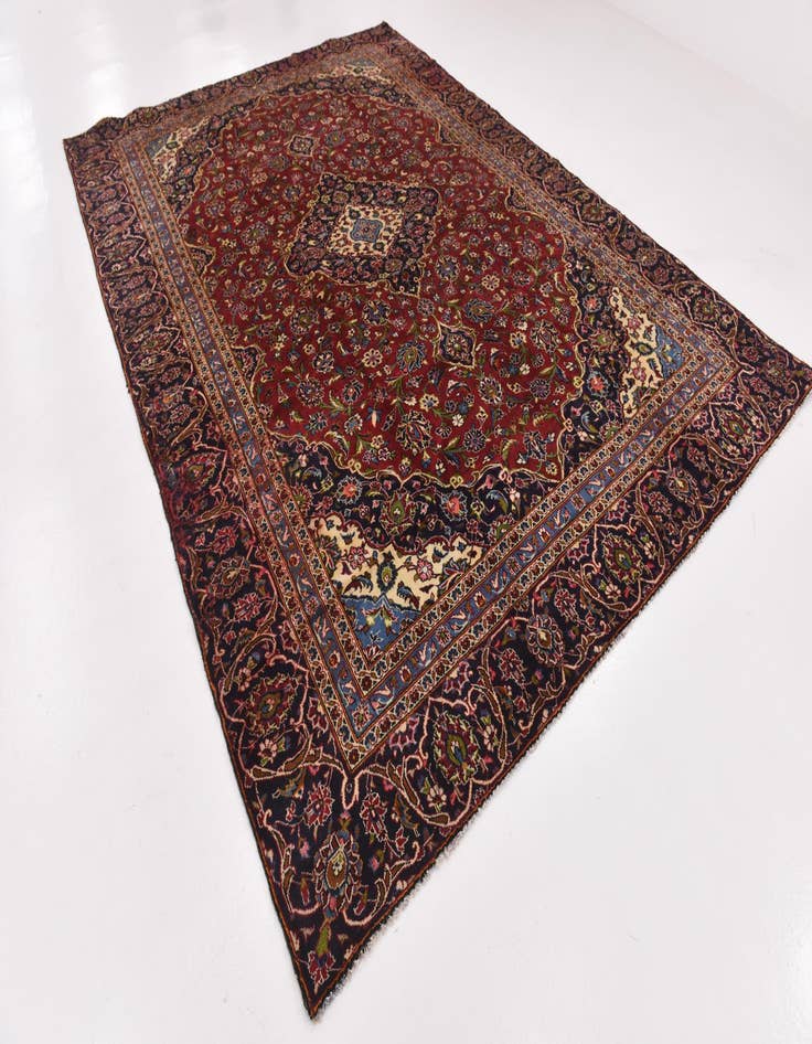 Detail image of 8' 8 x 12' 2 Hand Knotted Kashan Persian Wool Rug