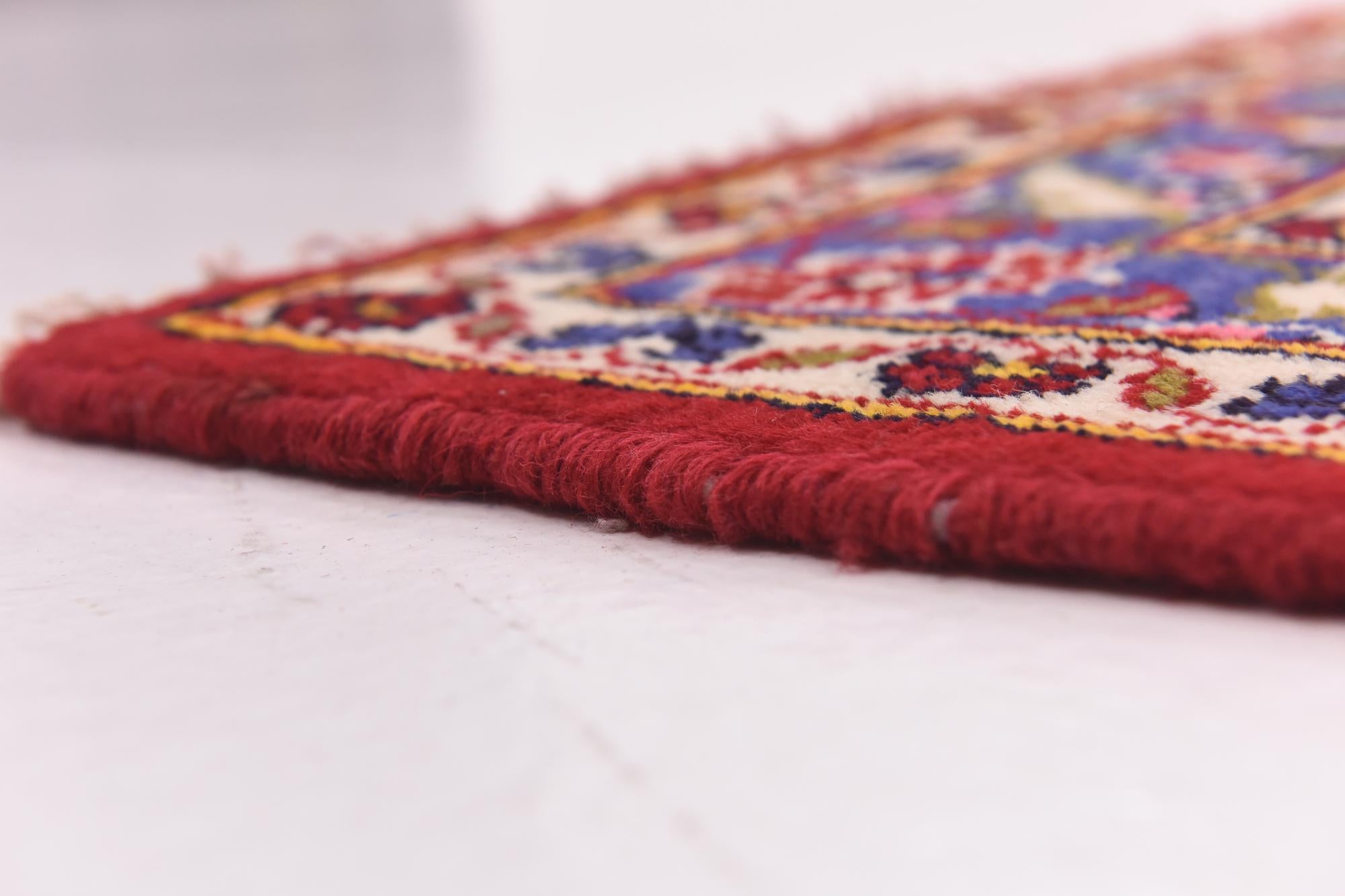 9' 8 x 13' Hand Knotted Kashan Persian Wool Rug