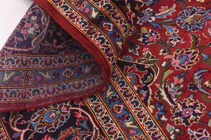 9' 10 x 13' Hand Knotted Kashan Persian Wool Rug