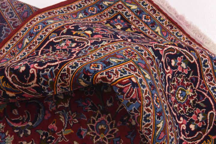 9' 10 x 13' Hand Knotted Kashan Persian Wool Rug