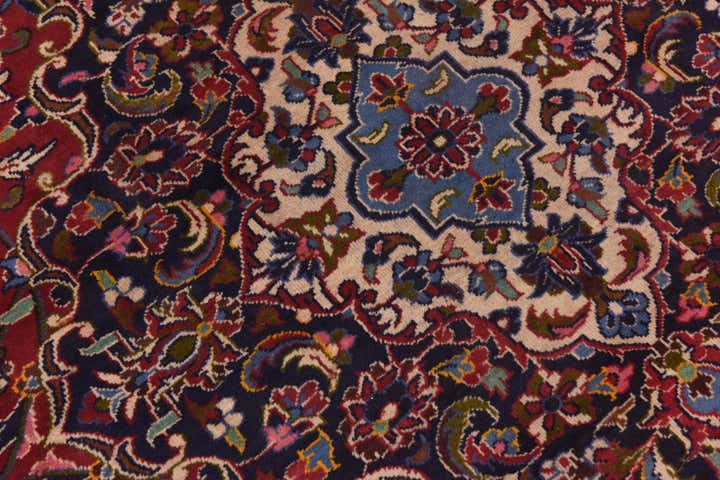 9' 10 x 13' Hand Knotted Kashan Persian Wool Rug