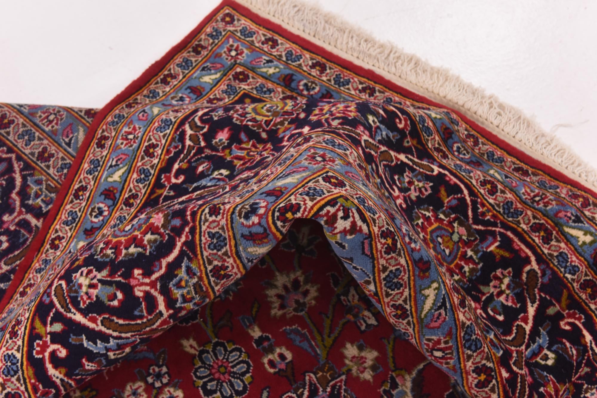 9' 9 x 13' 3 Hand Knotted Kashan Persian Wool Rug
