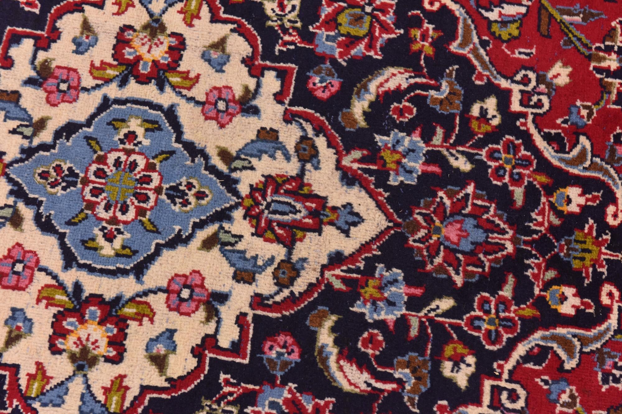 9' 9 x 13' 3 Hand Knotted Kashan Persian Wool Rug