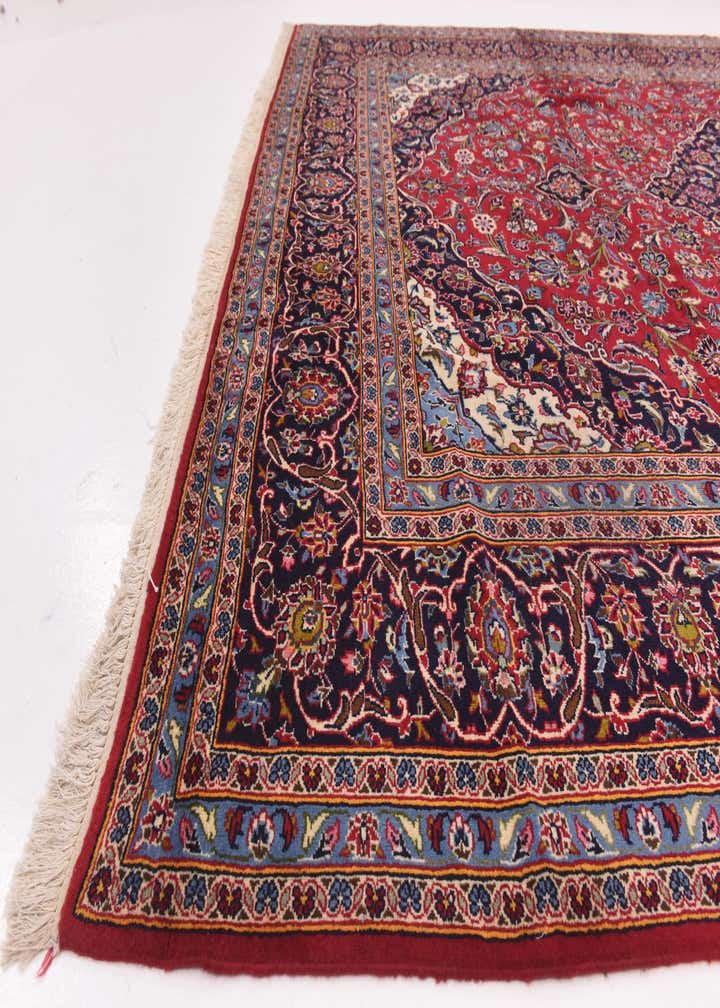 9' 9 x 13' 3 Hand Knotted Kashan Persian Wool Rug