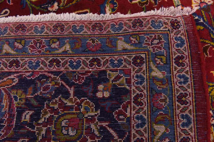 9' 9 x 14' Hand Knotted Kashan Persian Wool Rug