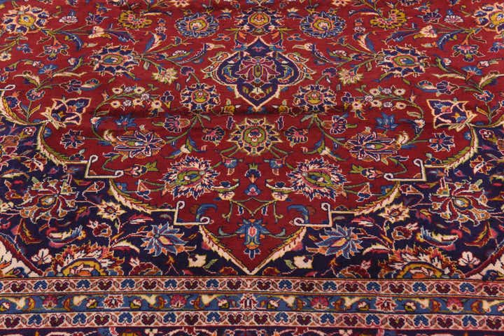 9' 9 x 14' Hand Knotted Kashan Persian Wool Rug