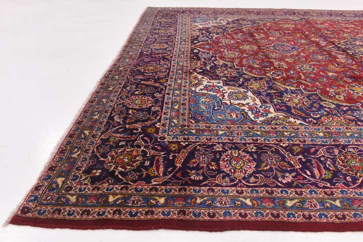 9' 9 x 14' Hand Knotted Kashan Persian Wool Rug