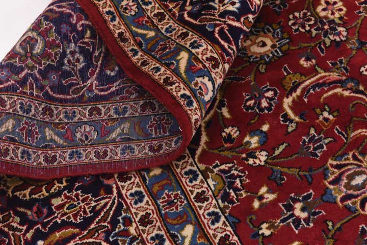 9' 9 x 13' Hand Knotted Kashan Persian Wool Rug