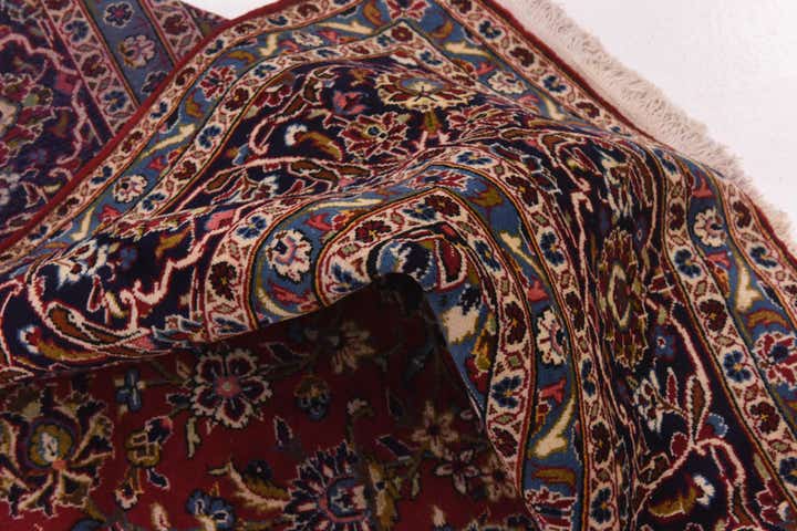 9' 9 x 13' Hand Knotted Kashan Persian Wool Rug