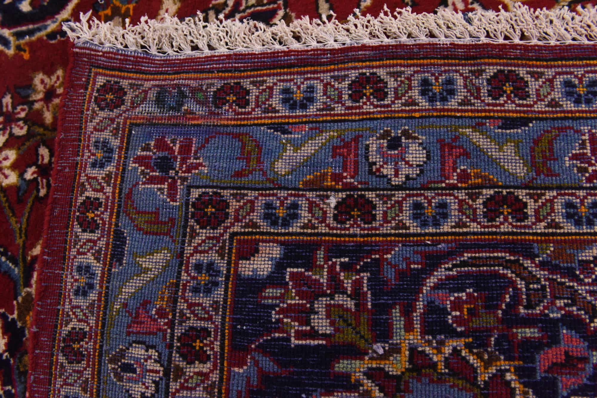 9' 9 x 13' Hand Knotted Kashan Persian Wool Rug