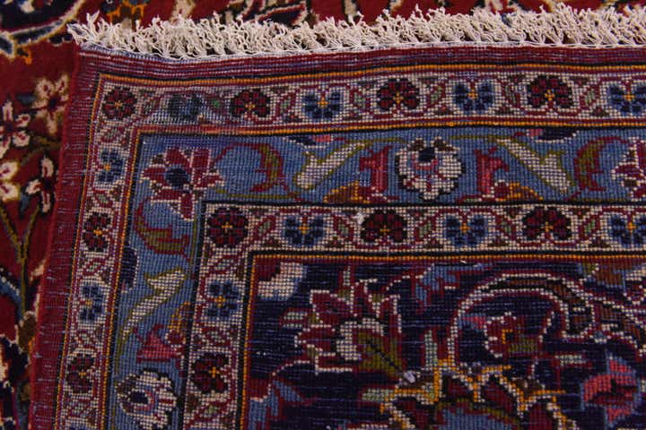 9' 9 x 13' Hand Knotted Kashan Persian Wool Rug