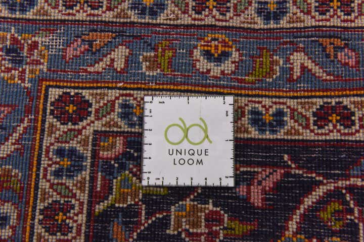 9' 7 x 12' 7 Hand Knotted Kashan Persian Wool Rug