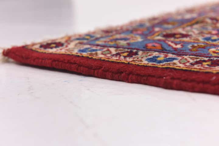 9' 7 x 12' 7 Hand Knotted Kashan Persian Wool Rug