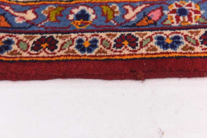 9' 7 x 12' 7 Hand Knotted Kashan Persian Wool Rug