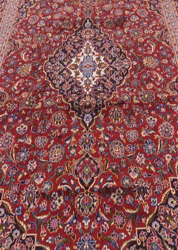 10' x 12' 8 Hand Knotted Kashan Persian Wool Rug
