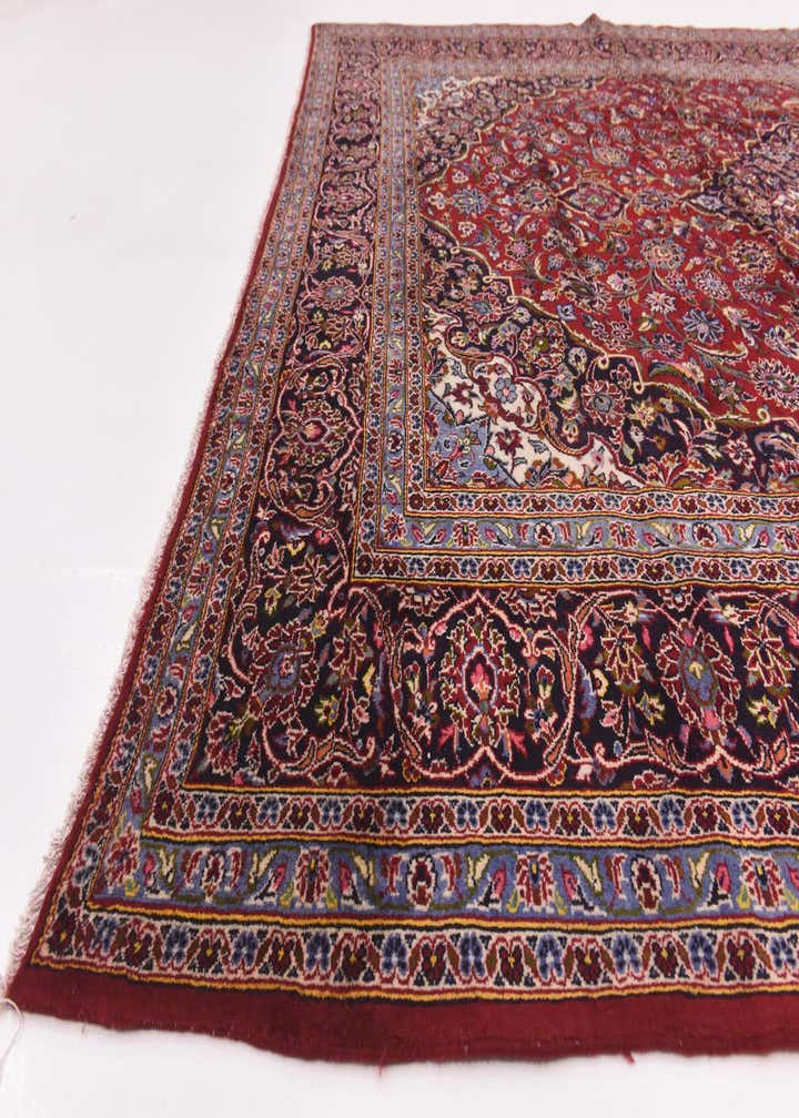 10' x 12' 8 Hand Knotted Kashan Persian Wool Rug