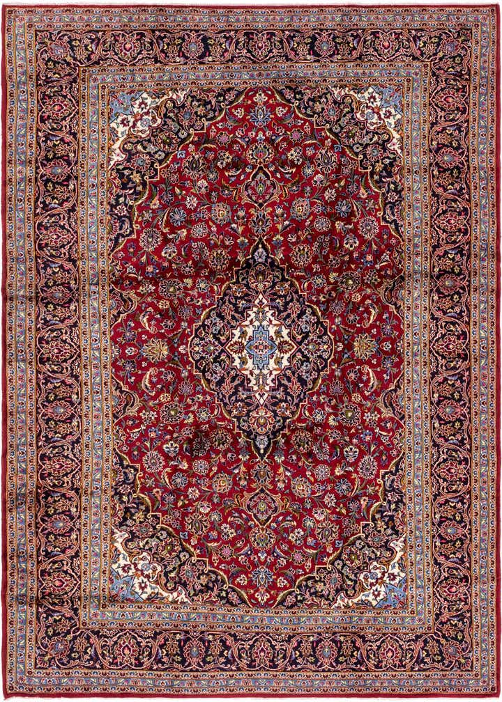 10' x 12' 8 Hand Knotted Kashan Persian Wool Rug