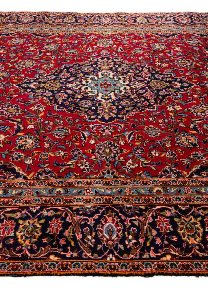 8' 10 x 12' 6 Hand Knotted Kashan Persian Wool Rug