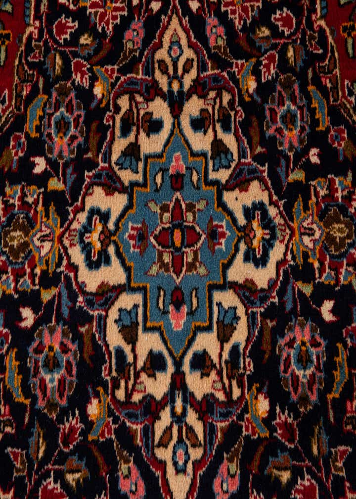 8' 10 x 12' 6 Hand Knotted Kashan Persian Wool Rug