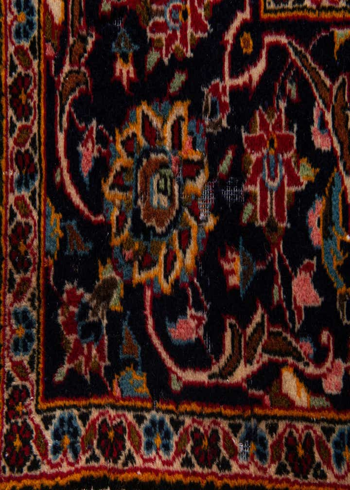 8' 10 x 12' 6 Hand Knotted Kashan Persian Wool Rug