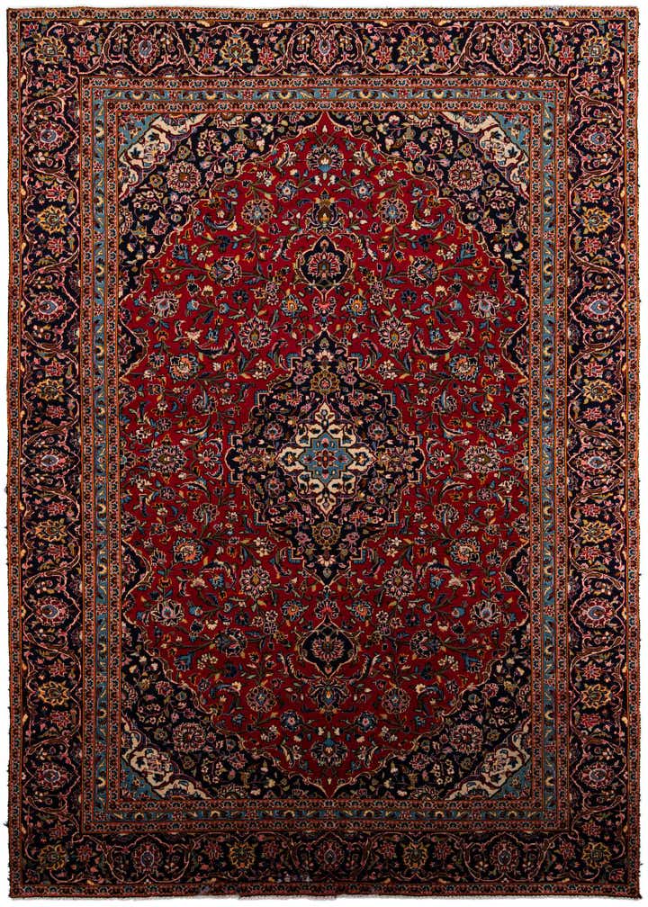 8' 10 x 12' 6 Hand Knotted Kashan Persian Wool Rug